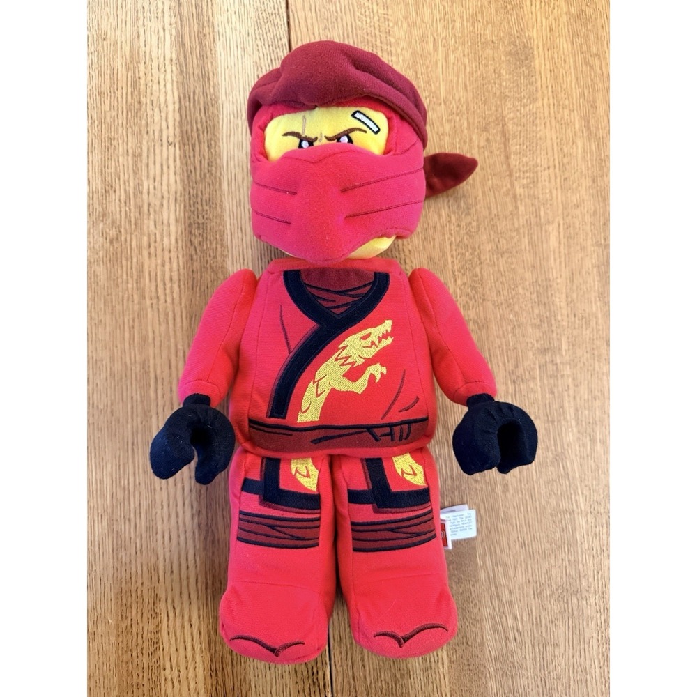 LEGO NINJAGO Kai Ninja Warrior 13" Plush Character Red Elemental Fire Toy Stuffy